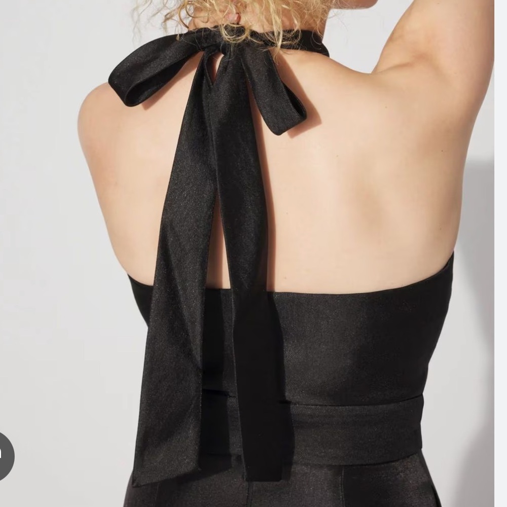White House Black Market belted halted wide-leg jumpsuit - Picture 2 of 4